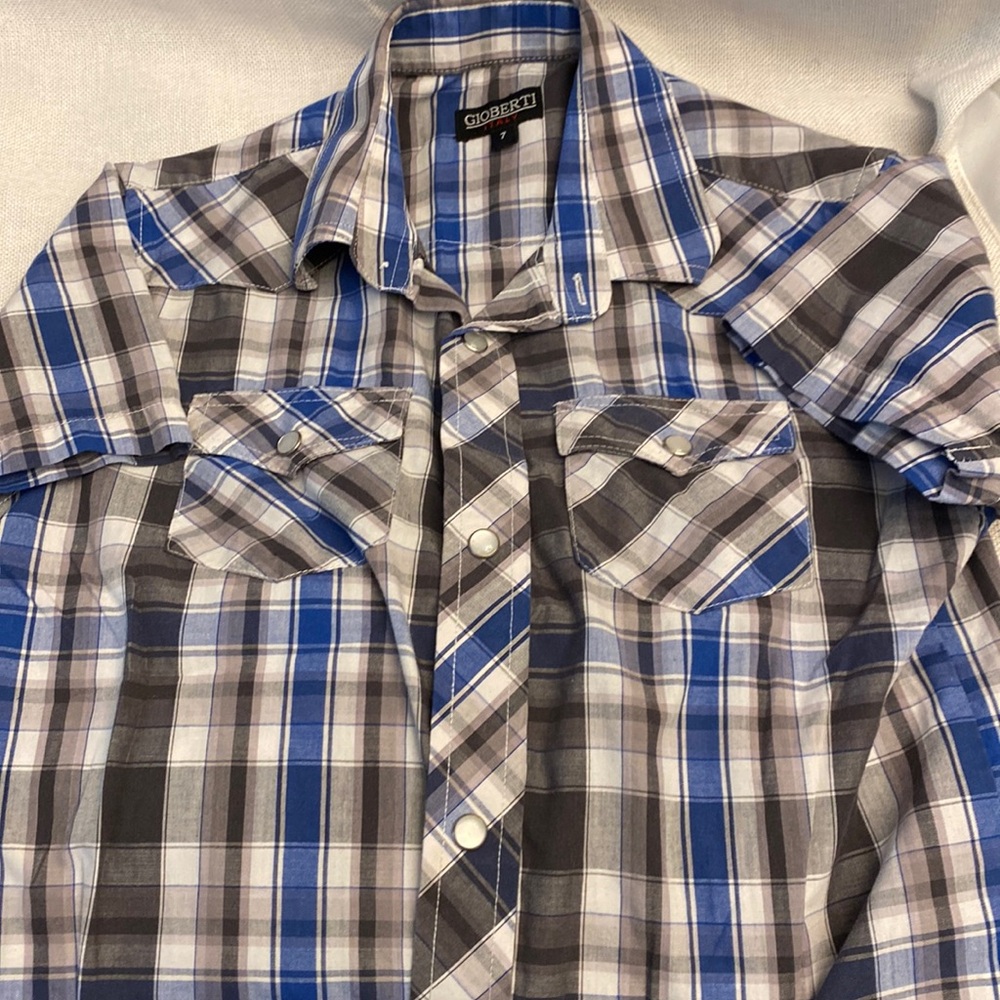 Boys western cowboy shirt pearl snap